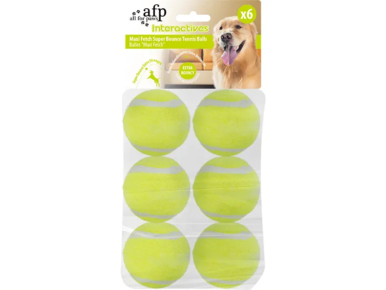 AFP Interactives - Maxi Fetch Super Bounce Tennis Ball (6 pack)