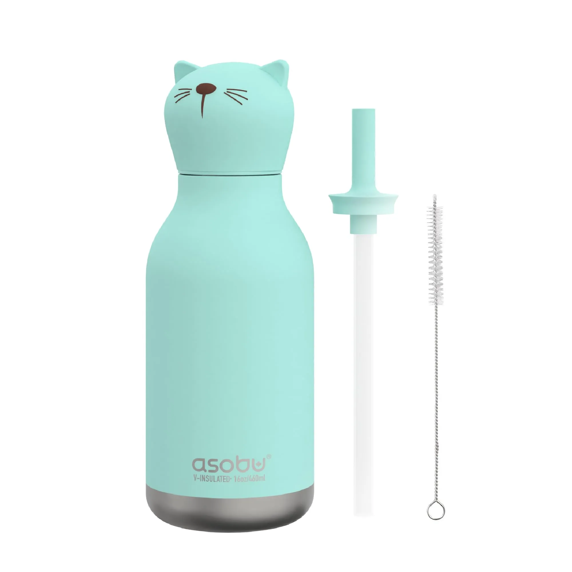 Asobu Bestie Bottle Cat Double Wall Insulated Bottle 460ml - Teal