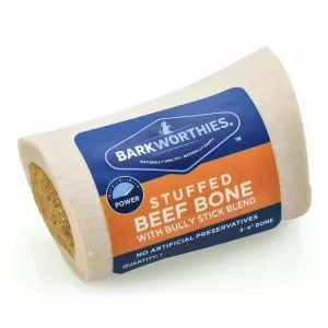 Barkworthies Shin Bone Stuffed Dog Healthy Chew