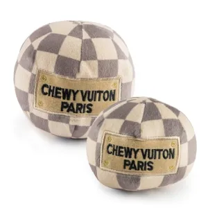 Checker Chewy Vuiton Plush Ball Toy