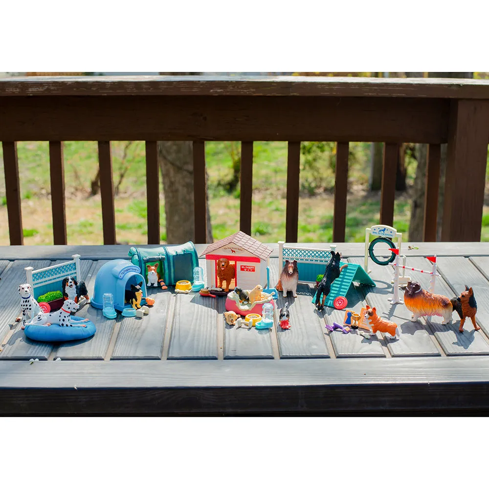 Dog Academy Training & Agility Playset | 50 Pc. Set with Realistic Dog Figures