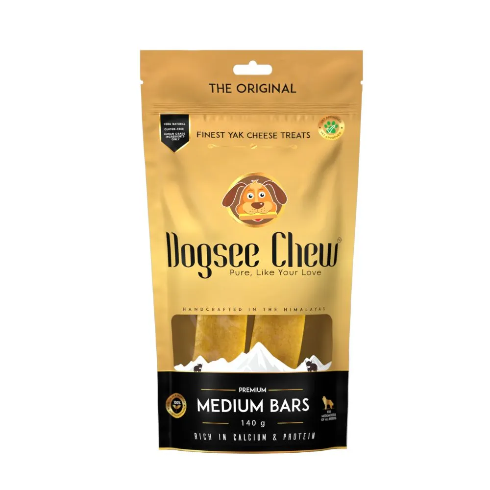 Dogsee Dog Chew Medium Bars Original 140g