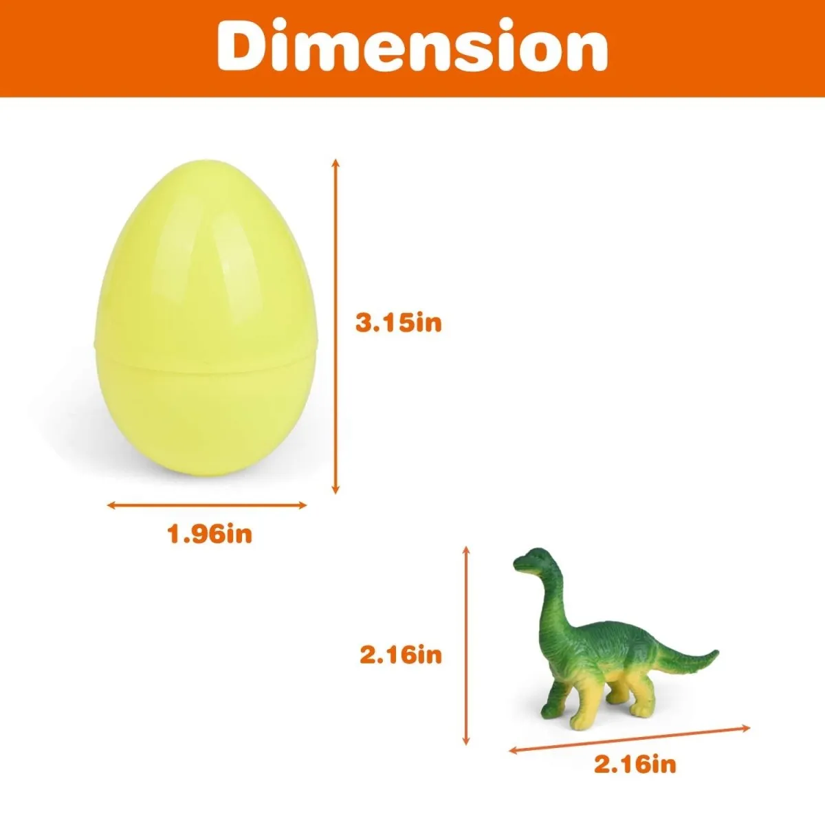 Easter Eggs Prefilled with Dinosaur Toys 48 Pcs