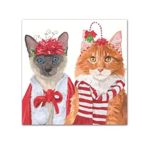 Festive Felines Paper Beverage Napkins