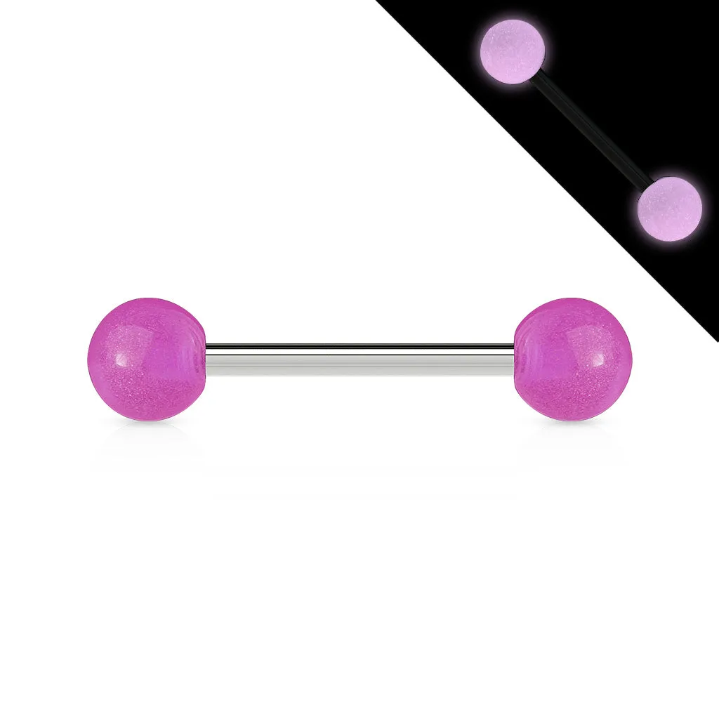 Glow In The Dark Ball 316L Surgical Stainless Steel Barbell