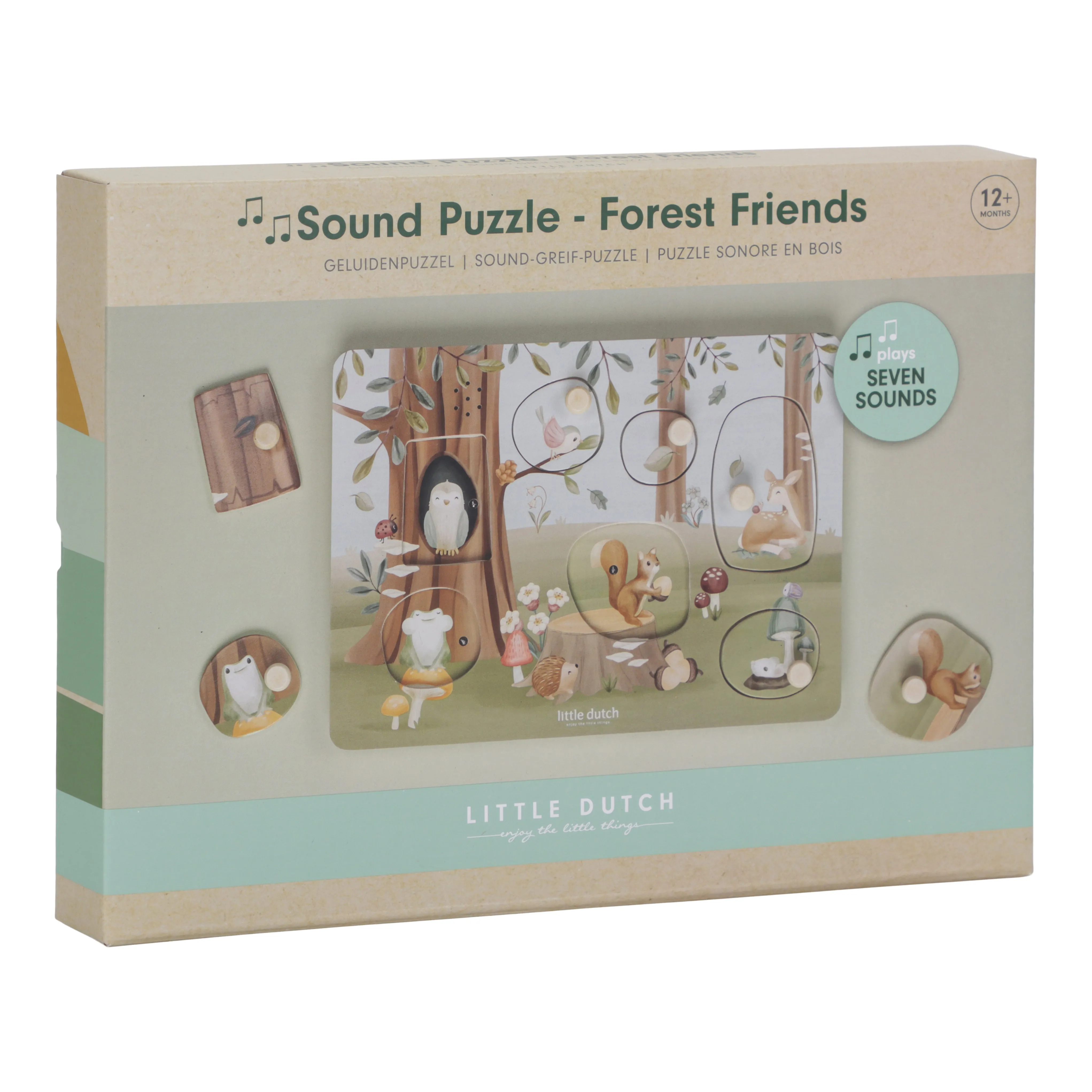 Little Dutch Geluidenpuzzel Forest Friends Fsc