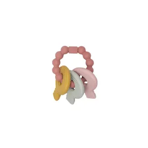 Little Dutch Silicone Teething Keychain - Pink