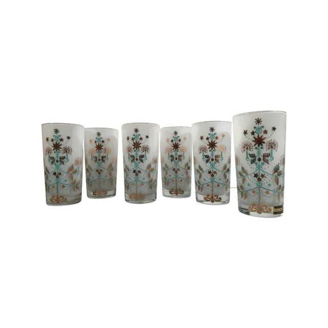 Maida Armour Mid-Century Christmas Glasses (Set of 6)