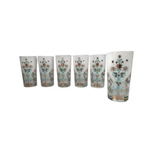 Maida Armour Mid-Century Christmas Glasses (Set of 6)