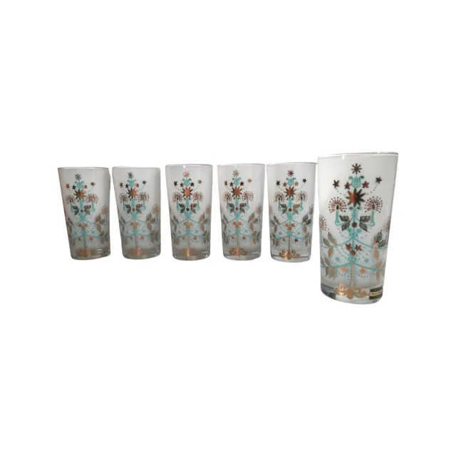 Maida Armour Mid-Century Christmas Glasses (Set of 6)