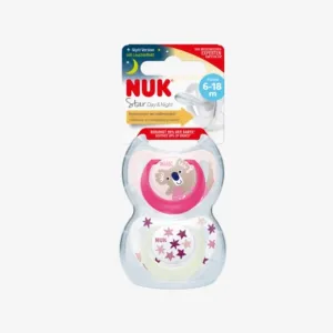 NUK Star Day & Night Soother 6-18 months 2 pcs - Pink