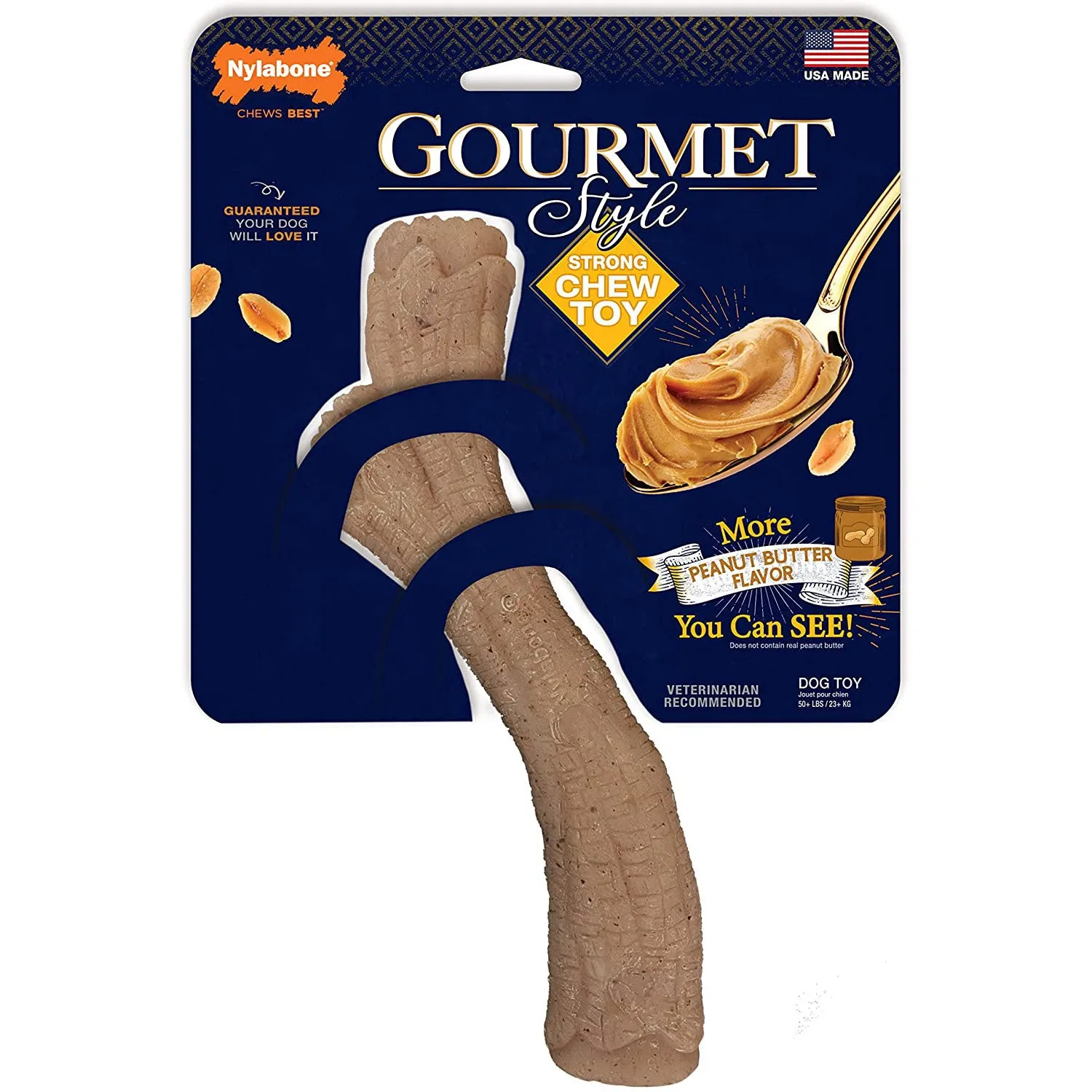 Nylabone Gourmet Strong Chew Stick Peanut Butter