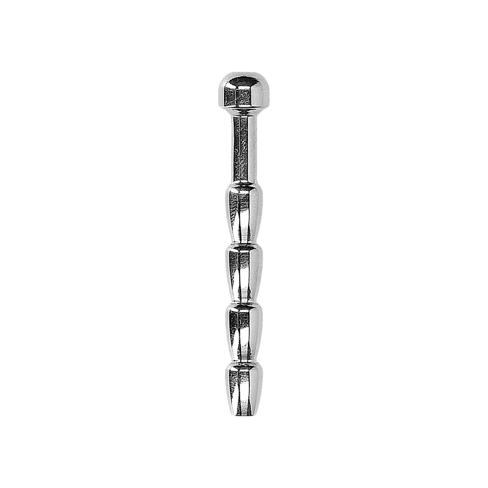 Ouch! Urethral Sounding Stainless Steel Ridged Plug 6mm