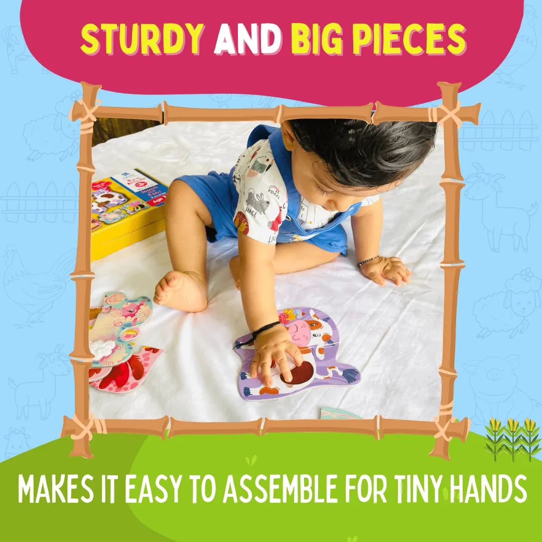 PepPlay My First Touch & Feel Puzzles- Farm Animals