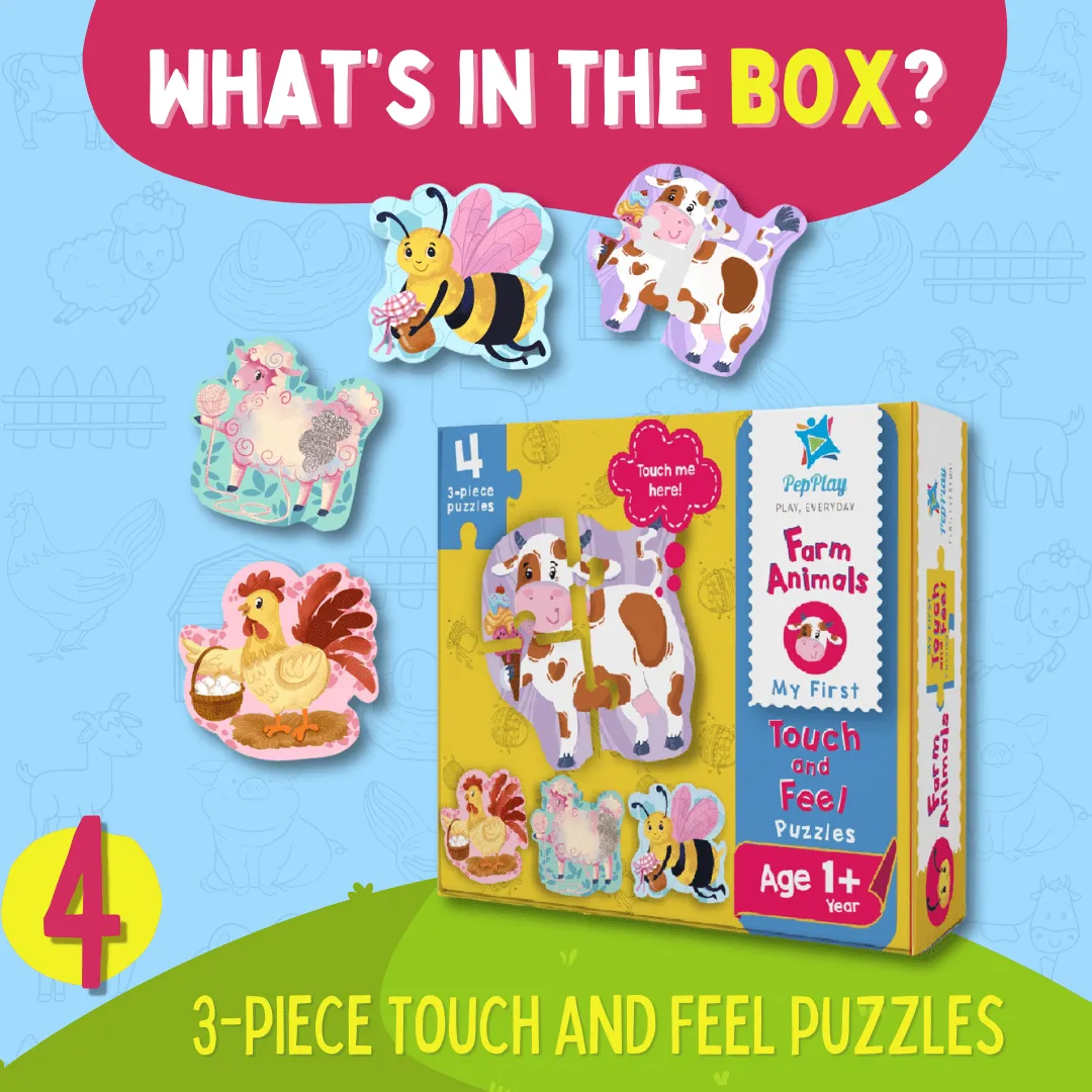 PepPlay My First Touch & Feel Puzzles- Farm Animals