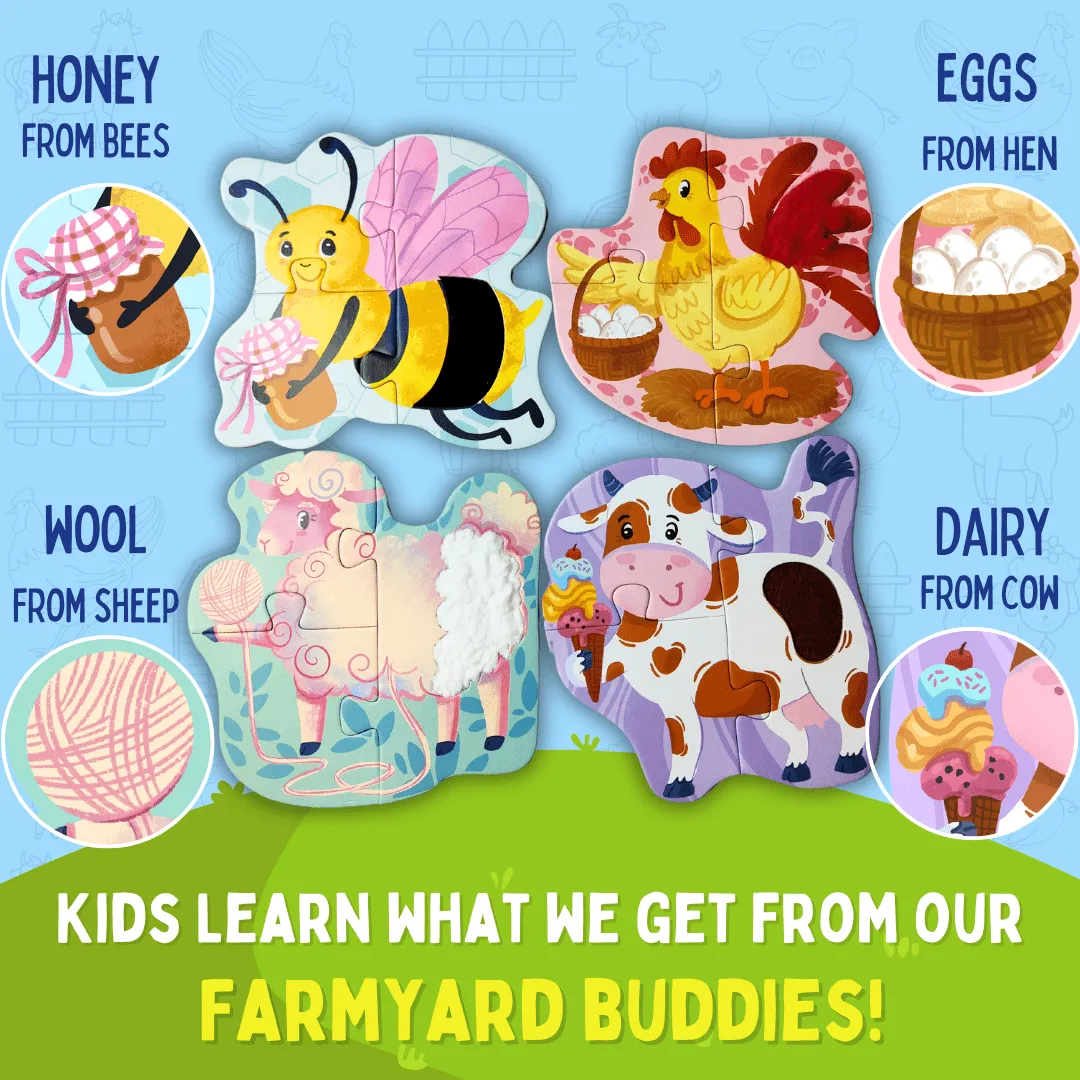 PepPlay My First Touch & Feel Puzzles- Farm Animals