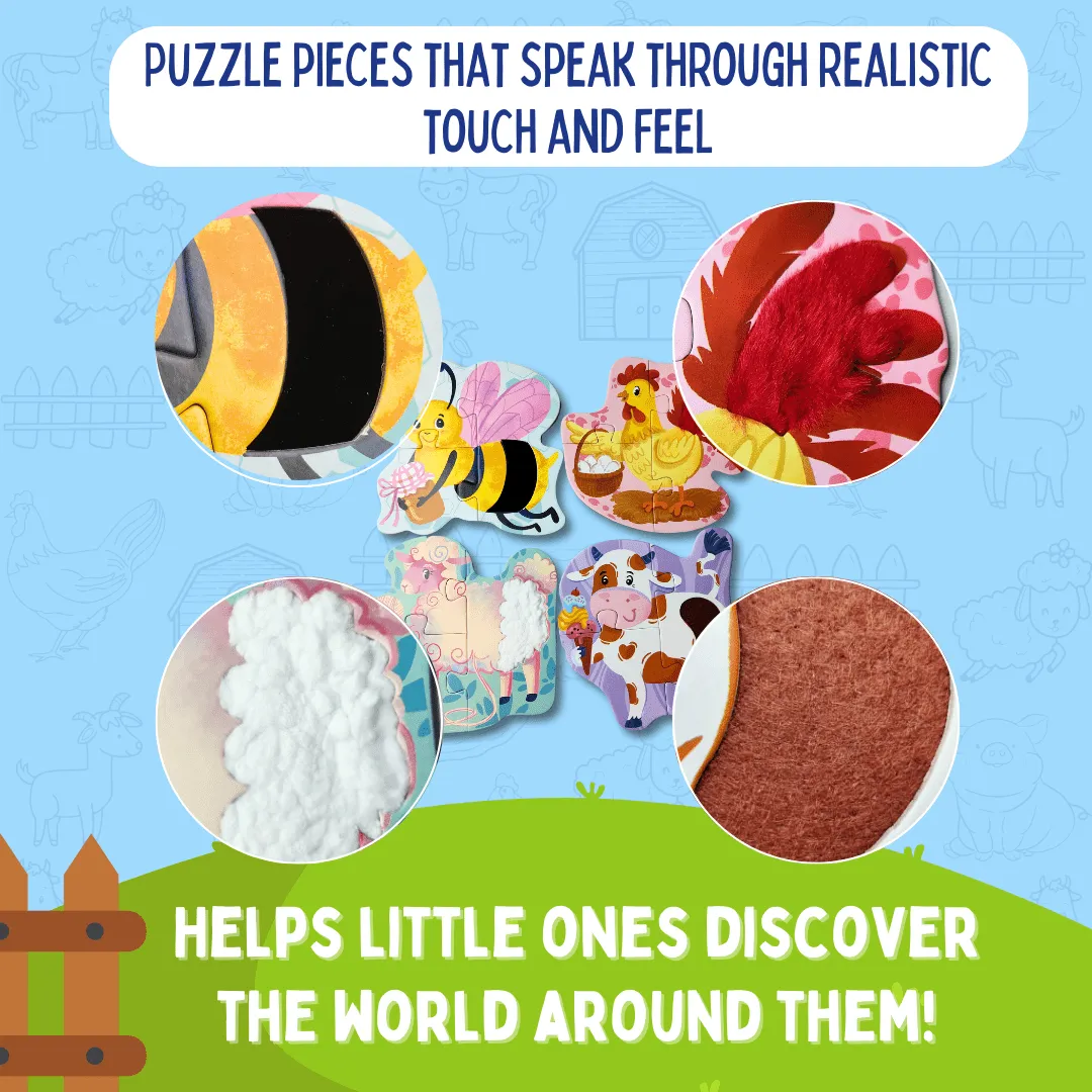 PepPlay My First Touch & Feel Puzzles- Farm Animals