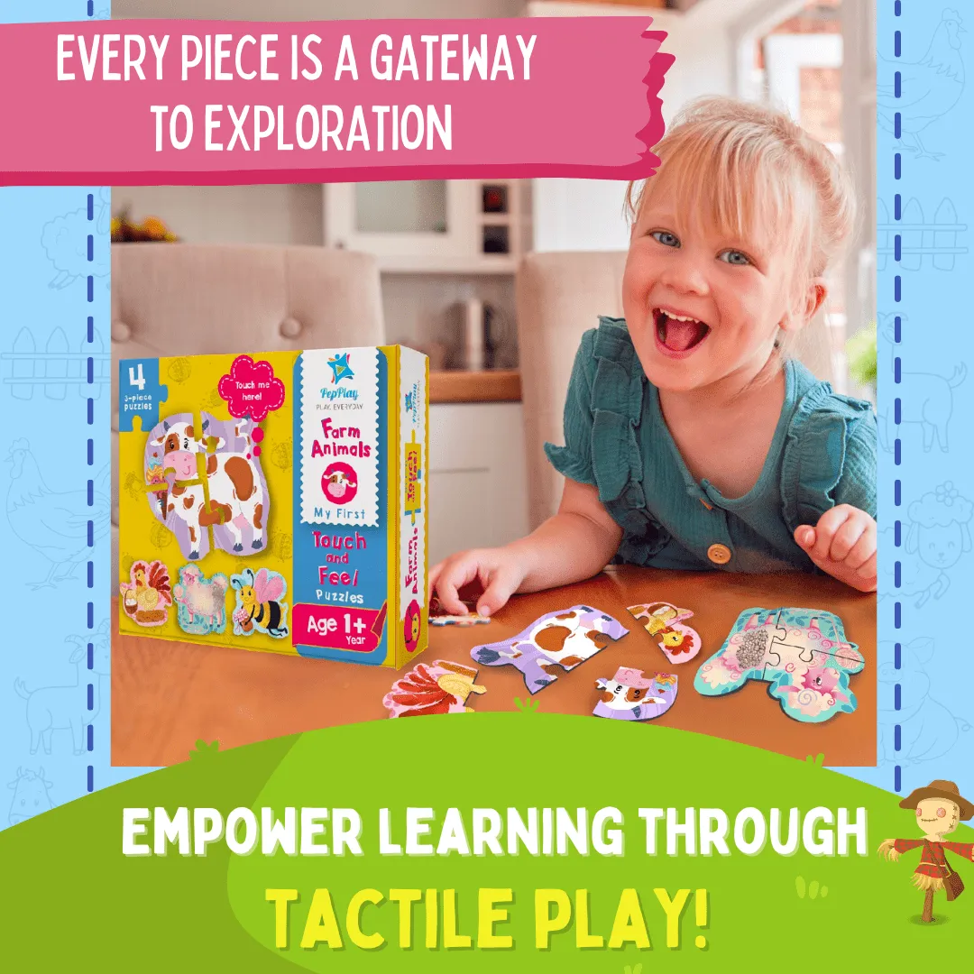 PepPlay My First Touch & Feel Puzzles- Farm Animals