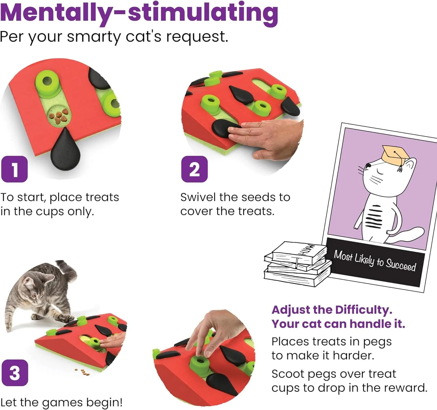 Petstages Melon Madness Puzzle Cat Toy