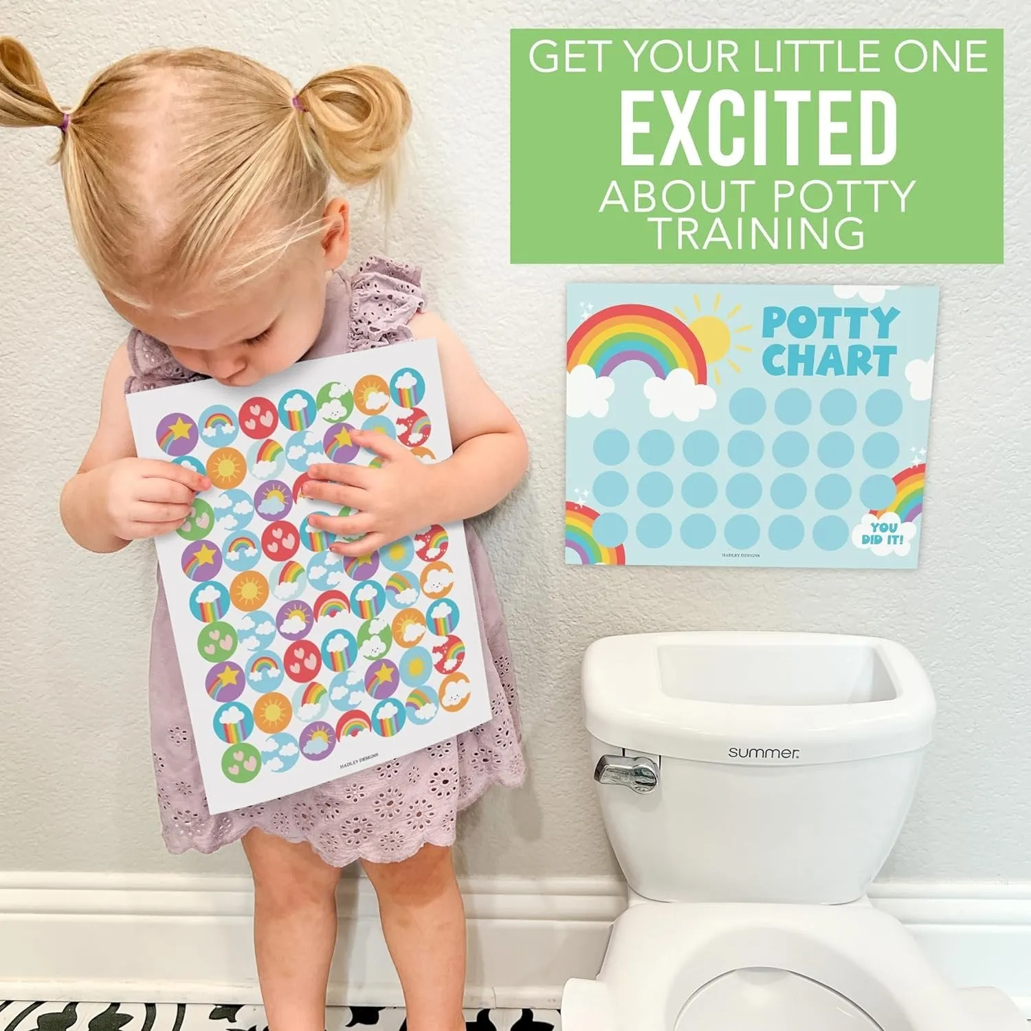 Rainbow Potty Training Chart | Sticker Charts | Early Education