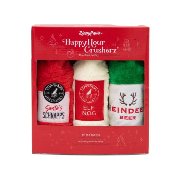 Zippy Paws Happy Hour Crusherz Holiday 3-pack